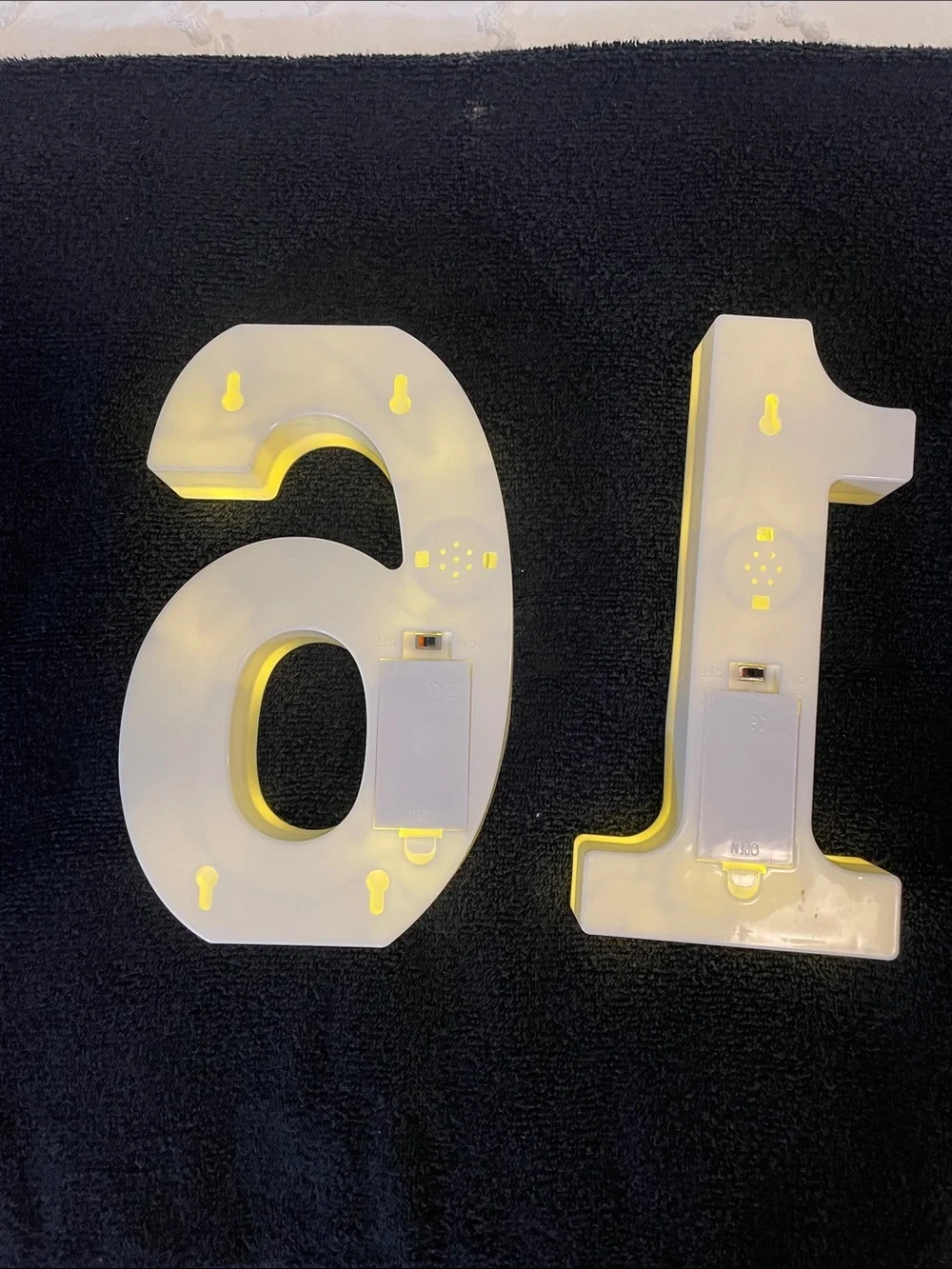 LED Marquee Number '16' Light - White new